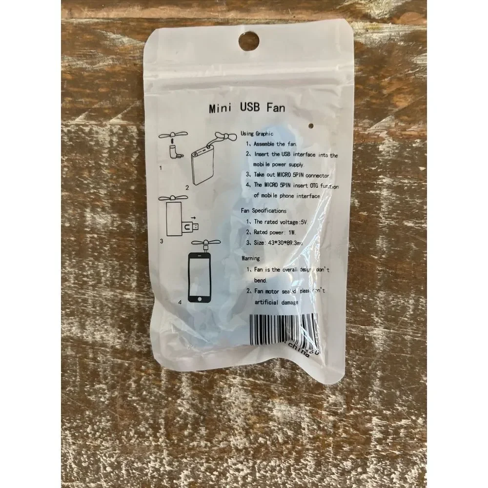 Mobile Fan Attachment for all Smartphones with 5-Pin USB -‎ Blue